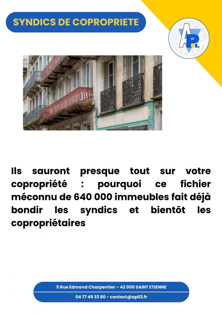 SYNDICS DE COPROPRIETE